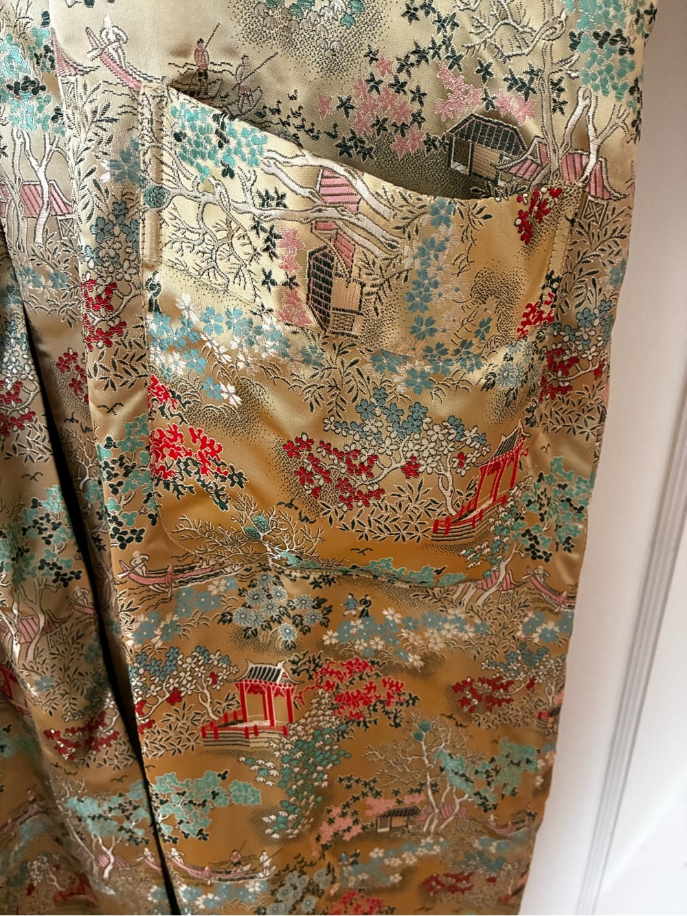 Vintage 1980’s, Hangzhou China 100% Silk Robe, Collector Grade, Original Tags-M - Picture 5 of 14